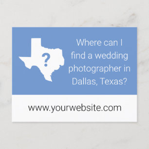 Texas Photography Business Marknadsföring vycard Vykort