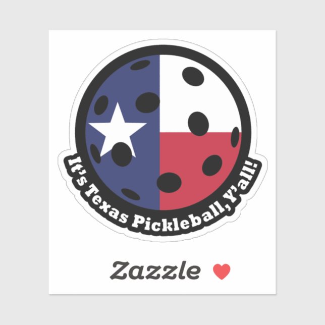 Texas Pickleball Klistermärken (Ark)