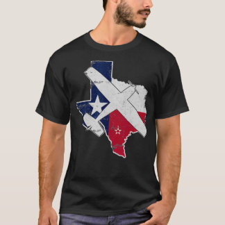 Texas Pilot Statlig flagga C172 Skyhawk-flygplan T Shirt