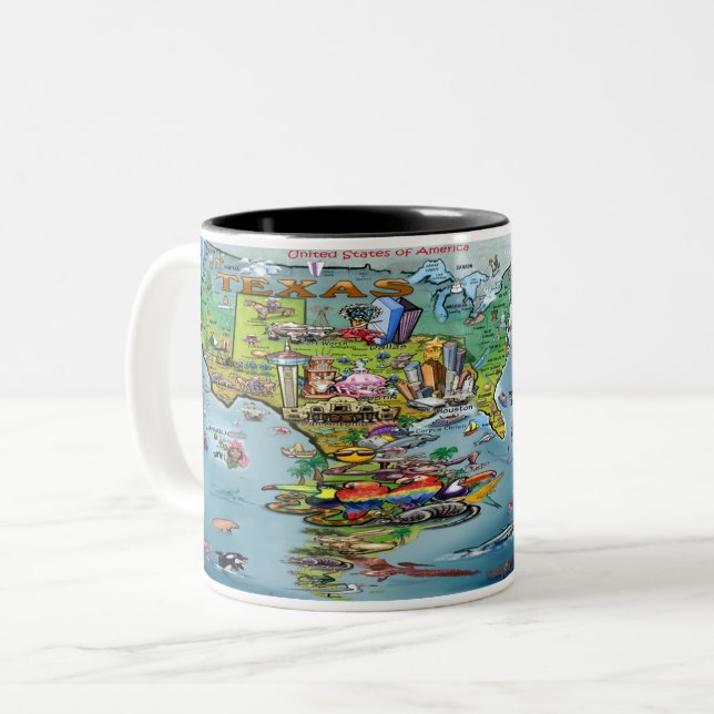 Texas Planet Two-Tone Coffee Mugg (Framsida vänster)