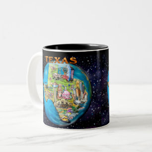 Texas Planet Two-Tone Coffee Mugg