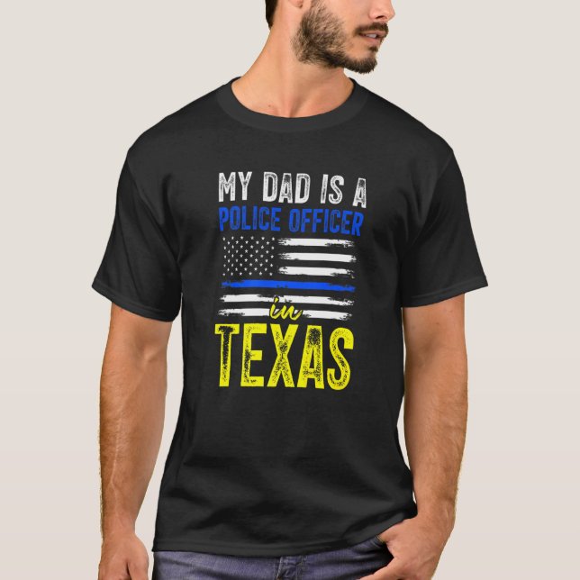Texas Polischef Pappa T Shirt (Framsida)