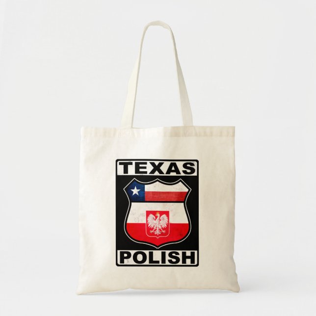 Texas polska American Tote Bag Tygkasse (Framsidan)