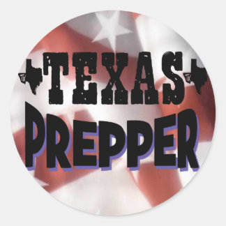 Texas Prepper Runt Klistermärke