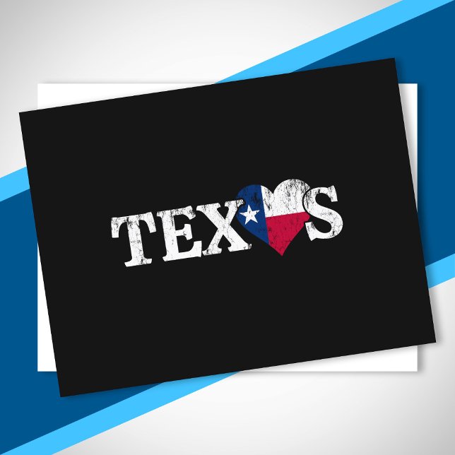 Texas Pride Kärlek Heart Flagga State Proud Texan  Vykort (Skapare uppladdad)