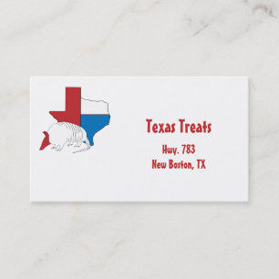 Texas pridebältdjur visitkort
