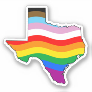 Texas Progress Pride Klistermärken