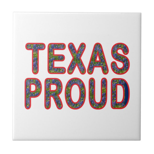 Texas Proud Bluebonnet Kakelplatta (Framsidan)