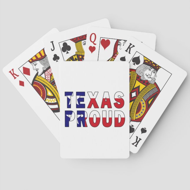 Texas Proud Flagga Casinokort (Baksidan)