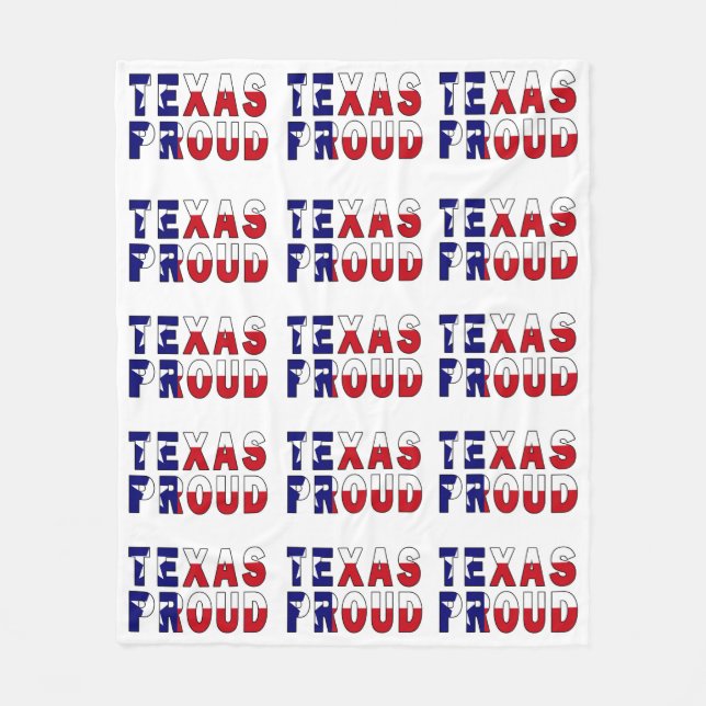 Texas Proud Flagga Fleecefilt (Framsidan)