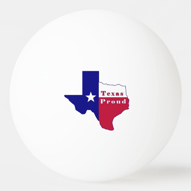 Texas Proud Flagga Karta Pingisboll (Framsidan)