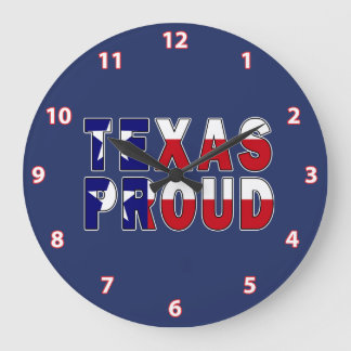 Texas Proud Flagga Stor Klocka
