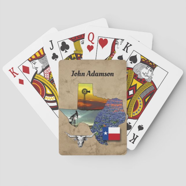 Texas Proud-foton säger "Texas" personalize Casinokort (Baksidan)