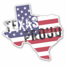 Texas Proud Rustic Tuff Text American Flagga State