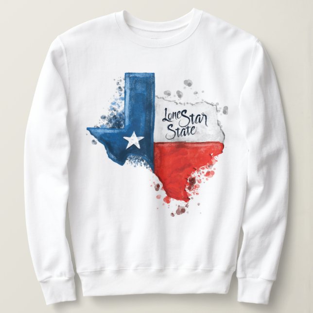 Texas Pullover Sweatshirt Anpassade T-shirt (Design framsida)