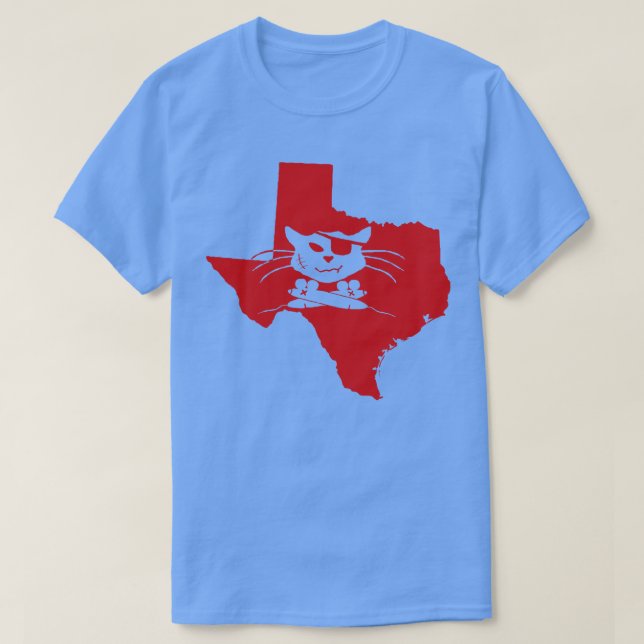 Texas Purrate T Shirt (Design framsida)