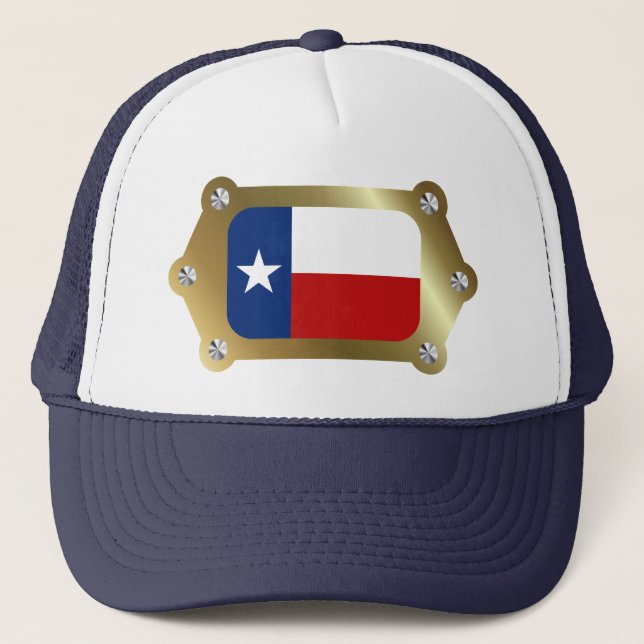 Texas ramed Flagga Hat Keps (Framsida)