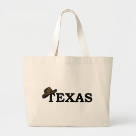 Texas Rancher Cowboy Hat Canvas Tote Bag Jumbo Tygkasse