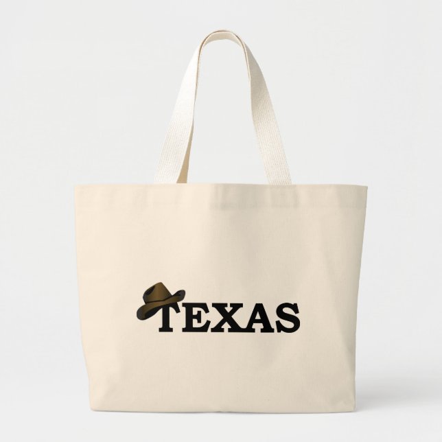 Texas Rancher Cowboy Hat Canvas Tote Bag Jumbo Tygkasse (Framsidan)