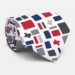 Texas Red & Blue Wonky Squares & Rectangles Slips