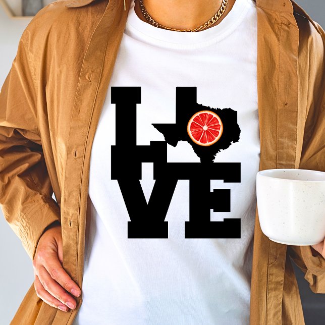 Texas Red Grapefruit Karta design T Shirt (Skapare uppladdad)