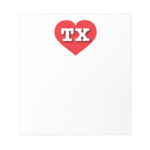 Texas Red Heart - I kärlek TX Anteckningsblock