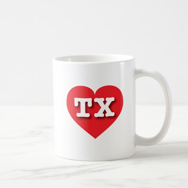 Texas Red Heart - I kärlek TX Kaffemugg (Höger)