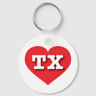 Texas Red Heart - I kärlek TX Nyckelring