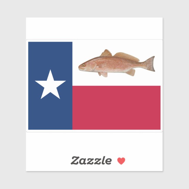 Texas Redfish Flagga Klistermärken (Ark)