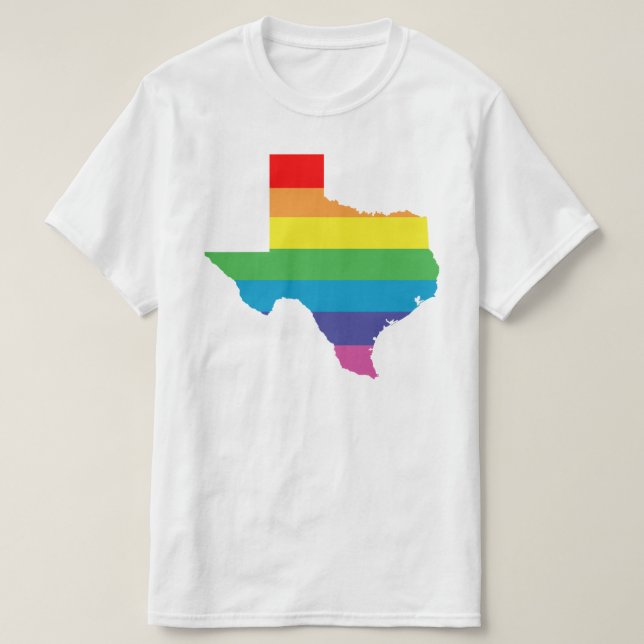 texas regnbåge t-shirt (Design framsida)