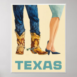 Texas reseskylt poster