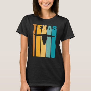 Texas Retro Bild Coola Silhouette Longhorn Cow S T Shirt