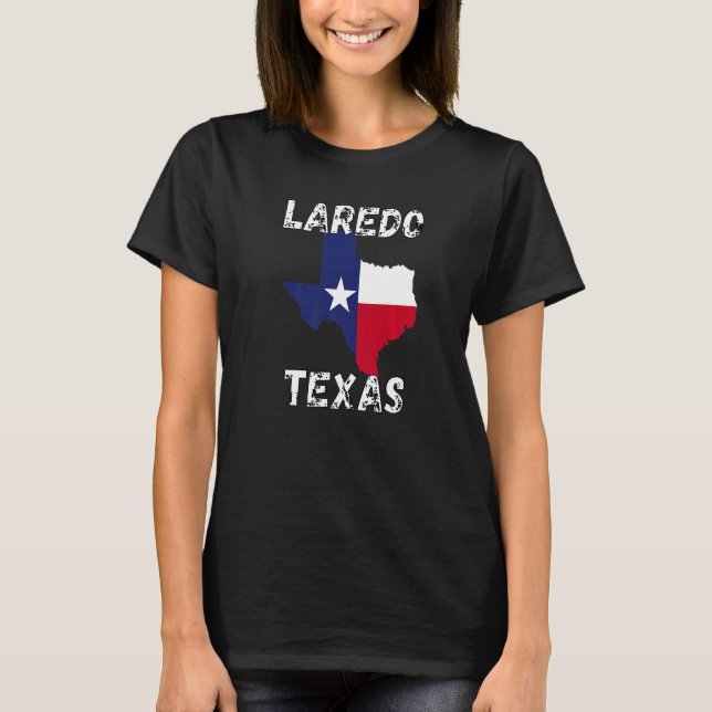 Texas Retro Laredo Texas Souvenirs T Shirt (Framsida)