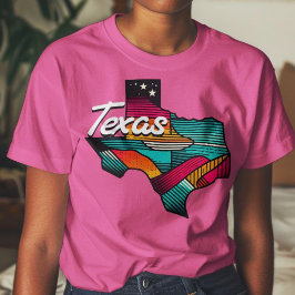 Texas Retro Sunset Lone Star State T Shirt