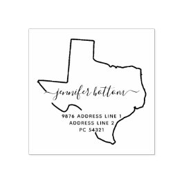 Texas returadress business stämpel