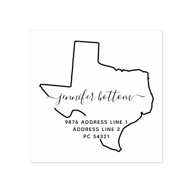 Texas returadress business stämpel (Tryck)
