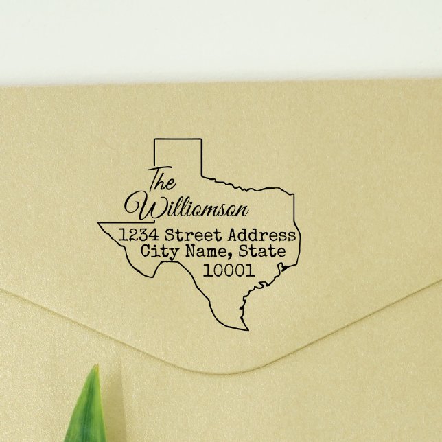 Texas Returadress Frimärke Self-Inking Självfärgande Stämpel (Skapare uppladdad)