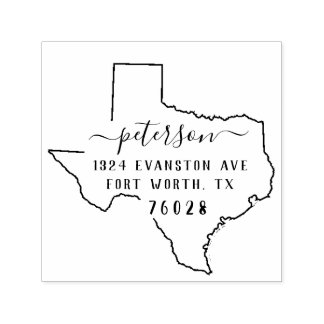 Texas Returadress Frimärke Self-Inking Självfärgande Stämpel