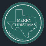 Texas Returadress Runt Klistermärke<br><div class="desc">Texas Returadress Classic Round Sticker</div>