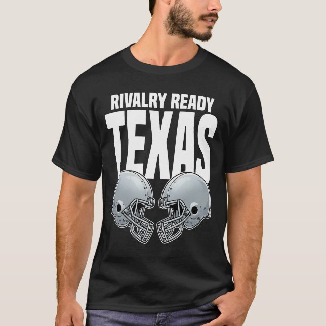 TEXAS RIVALITET REDO - DALLAS FOTBOLL T SHIRT (Framsida)