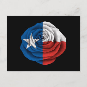 Texas Ro Flagga on Black Vykort