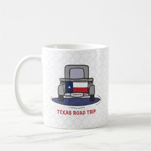 Texas Road Resa Statlig flagga Lastbil Kaffemugg