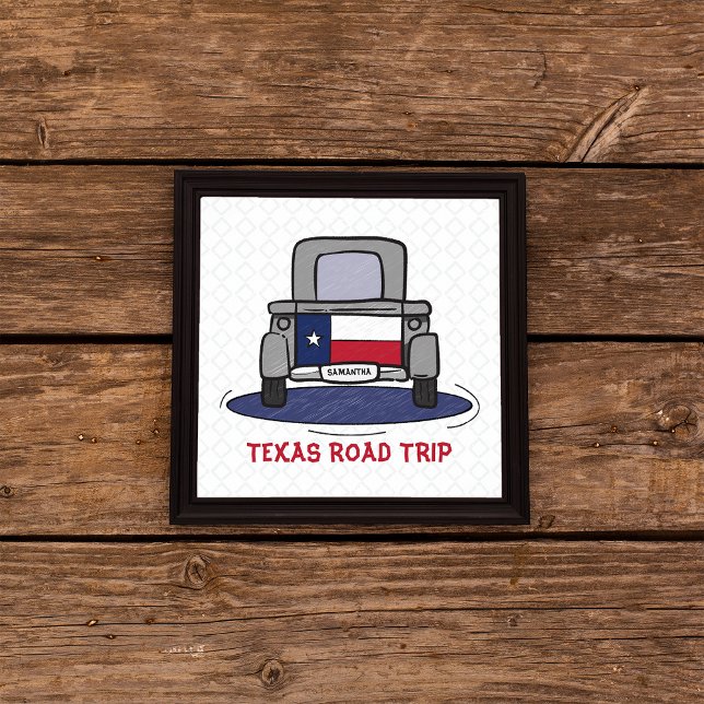 Texas Road Resa Statlig flagga Lastbil Poster (Skapare uppladdad)