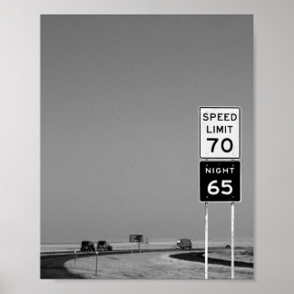 Texas Road Sign Poster