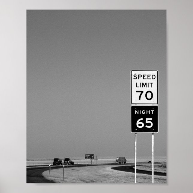 Texas Road Sign Poster (Framsidan)