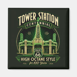Texas Roadside Centennial Samlarobjekt Magnet