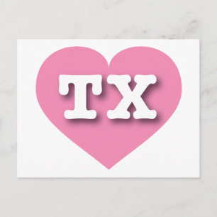 Texas Rosa Heart - I kärlek TX Vykort