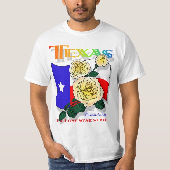 Texas rosa skjorta F/B T Shirt (Framsida)