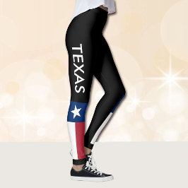 TEXAS: Rött vitt blått Lone Star State Leggings