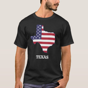 TEXAS Rött vitt blått USA flagga T Shirt